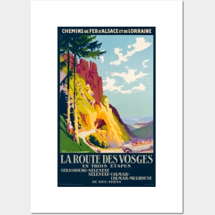 La route des Vosges France Vintage Poster 1925 Posters and Art